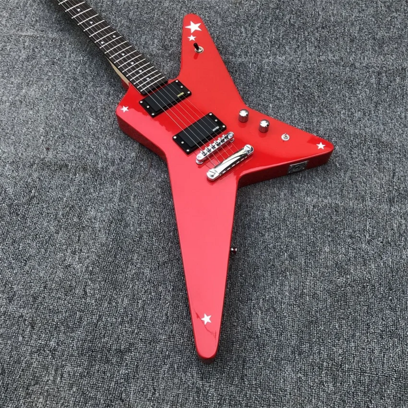 Nova guitarra elétrica, e s vermelho, captador ativo, fábrica atacado e varejo, frete grátis. Personalizado conforme necessário