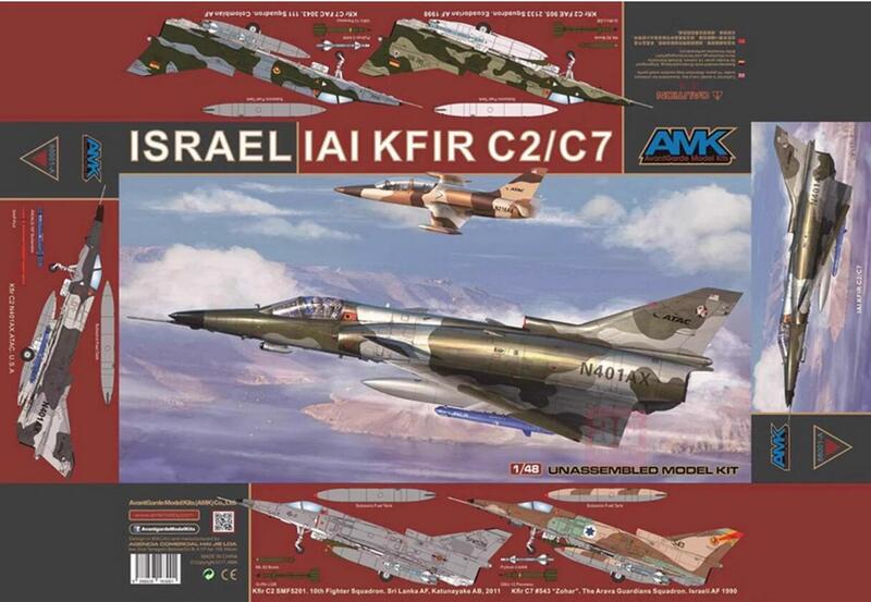 AMK 88001 1/48 Scale Israel IAI Kfir C2/C7 Fighter Plane Model Kit