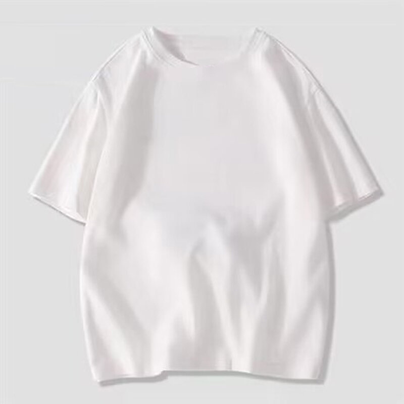 Camiseta de algodão de manga curta para as mulheres, gola redonda, solta, tamanho grande, preto e branco, casual, tamanho grande 14xl 15xl 200kg 210kg, verão
