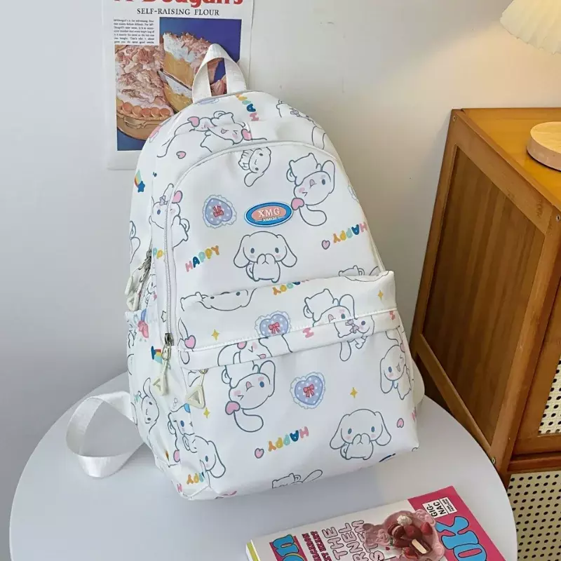 Sanrio New Hello Kitty Student Schoolbag Melody Cute Cartoon Large Capacity Waterproof Lightweight Jade Hanging Dog Backpack