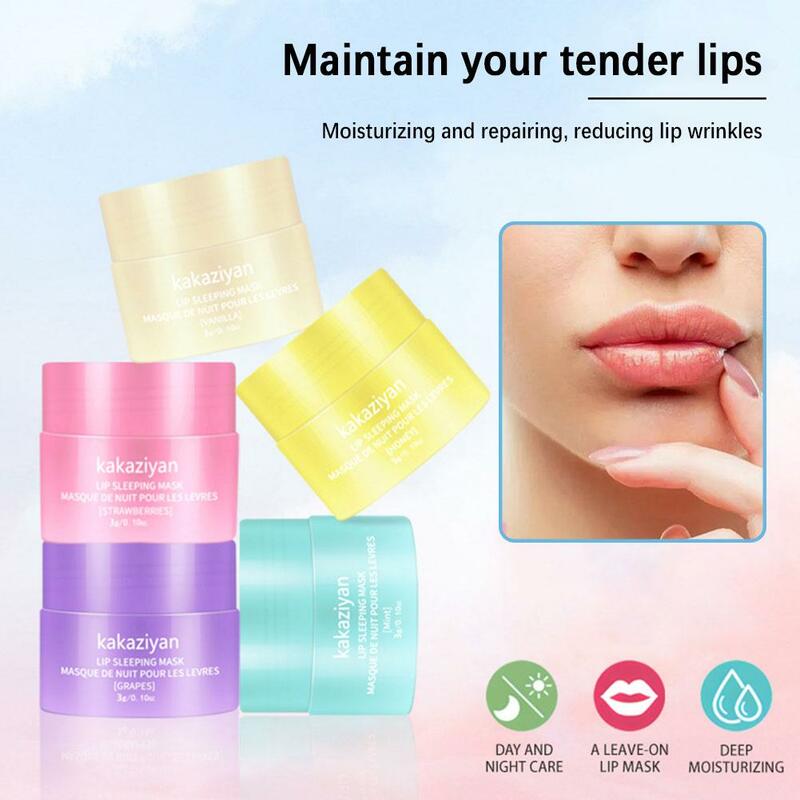 New Lip Balm Lip Sleep Mask Fruit Natural Extract Hydrating Balm Deeply Repairing Care Moisturizing Care Lip Lip Lip Mask J9V2