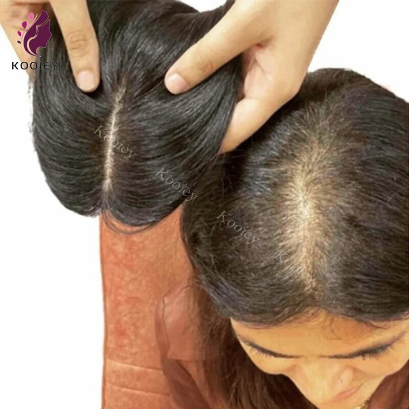 Rambut palsu wanita antilembap 13x15cm rambut palsu dasar kulit gelombang tubuh rambut manusia Atasan Wanita rambut manusia Virgin potongan kepadatan penuh