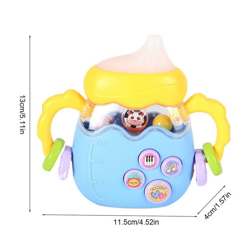 Kids Rattle Bottle Newborn Toys Rattle Teethers Bottle Smooth Newborn Grab Rattles Toy Educational And Safe For Girls And Boys