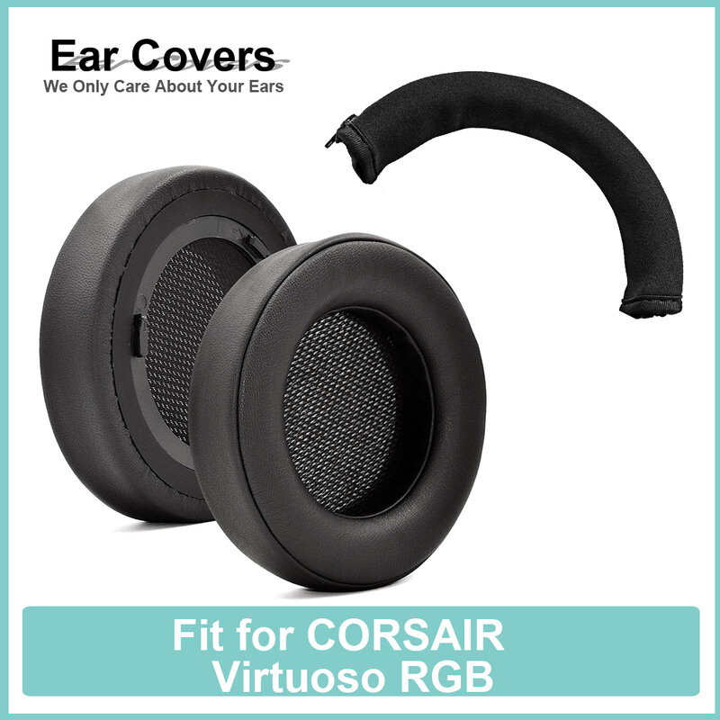 وسادات الأذن ل Corsair فيرتوسو RGB سماعة الرأس استبدال بطانة للأذن