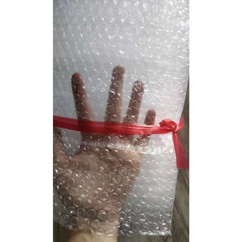 Bolsas de embalaje de burbujas blancas, envoltorio de plástico de 17x25cm, PE transparente, a prueba de golpes, doble película, 50 unidades