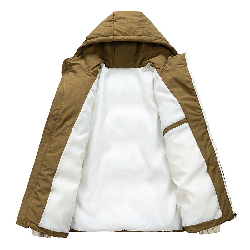 New Youth Loose Relaxed Warm Down Cotton Coat moda autunno e inverno da uomo Versatile giacca con cappuccio addensata in due pezzi