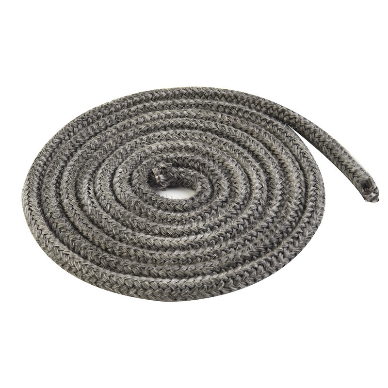 Sello de cuerda de fibra de vidrio para el hogar, sello de puerta de 78 pulgadas/2m, negro, gris oscuro, reemplazo de prevención de incendios, 1 piezas, 6/8mm