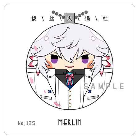 Anime Fate Grand Order Merlin 7cm morbido peluche farcito portachiavi ciondolo a5455 regalo di compleanno