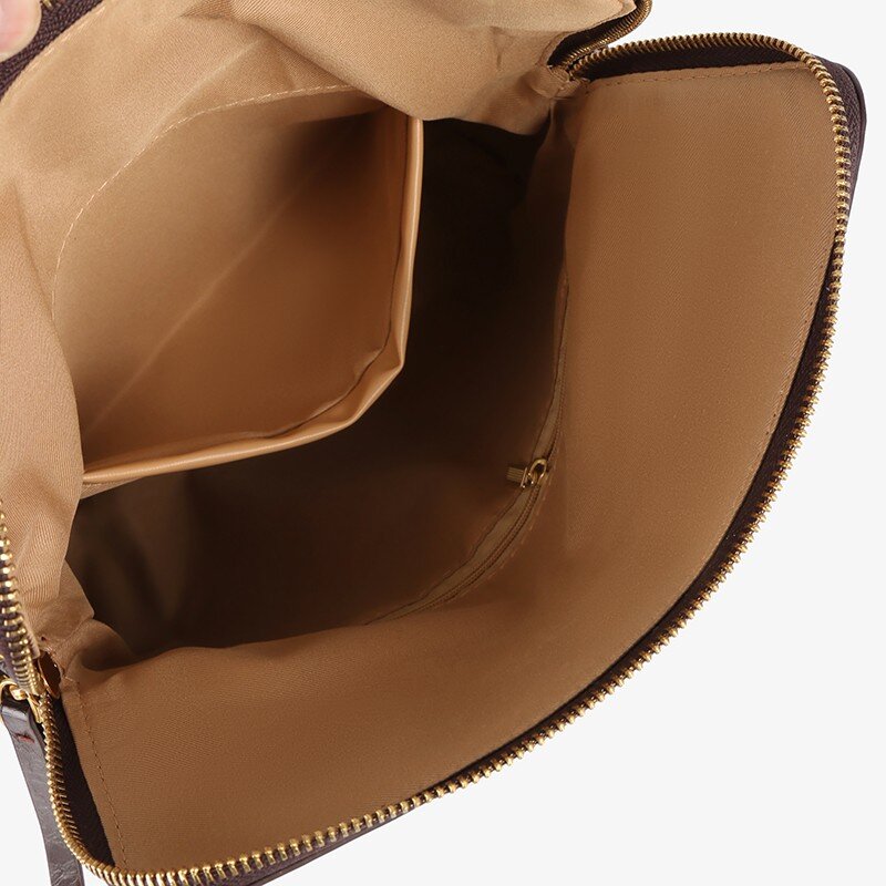 Tas selempang Flap trendi untuk wanita, tas selempang kecil Vintage desainer warna polos Mode Tinggi serbaguna mewah