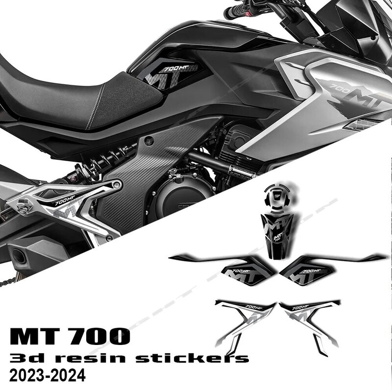 Voor Cf Moto 700mt Mt 700 2023 2024 3d Gel Epoxy Sticker Kit 3d Motorfiets Tankpad Bescherming Sticker