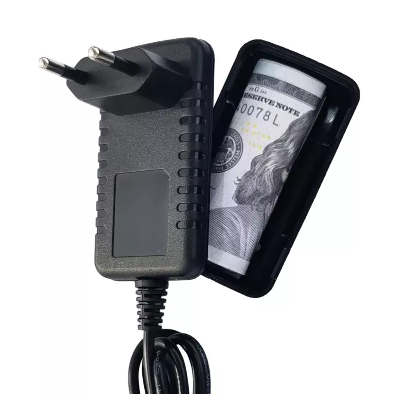 EU/US Plug Fake Power Adapter Safes, Hidden Cash Box,Secret Stash Container Keep Key Jewelry USB Drive Safe for Home Travel