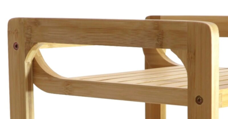 Étagère à 3 niveaux en bambou, de style carré et ouvert, autoportant, assemblage requis, utilisation pour adultes