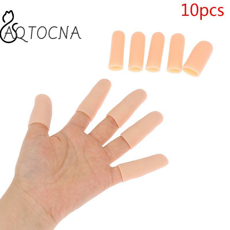 Silicone Gel Mão Bandage, Finger Protector, Anti-Cut, Resistente ao Calor, Finger Sleeves, Grande Cozinha, Ferramentas de Cozinha, 10Pcs