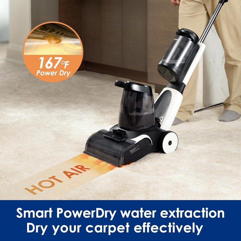 TINECO-CARPET ONE PRO Smart Carpet Cleaner Machine, Spot Cleaner para estofos com display LCD, Shampooer aquecido