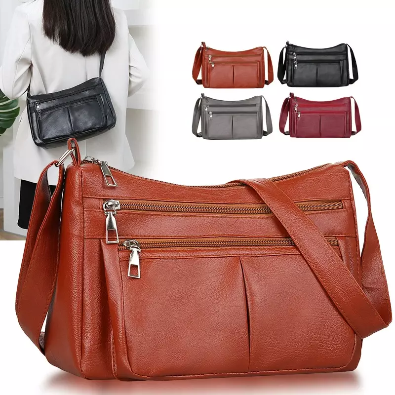 HISUELY damska torba 2024 Trend koreańskie torebki designerskie luksusowe damskie torby na ramię miękka skóra moda wszechstronna torba Crossbody