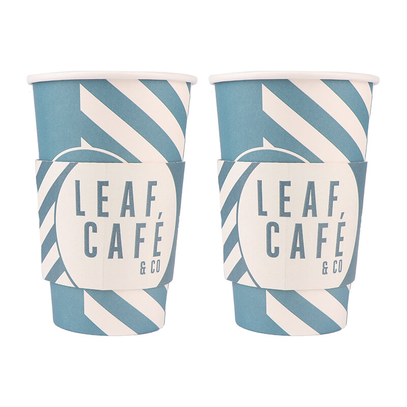 Customized productManufacturer Hot paper insulation cup sleeve eco-friendly disposable  protective corrugated coffee paper cups