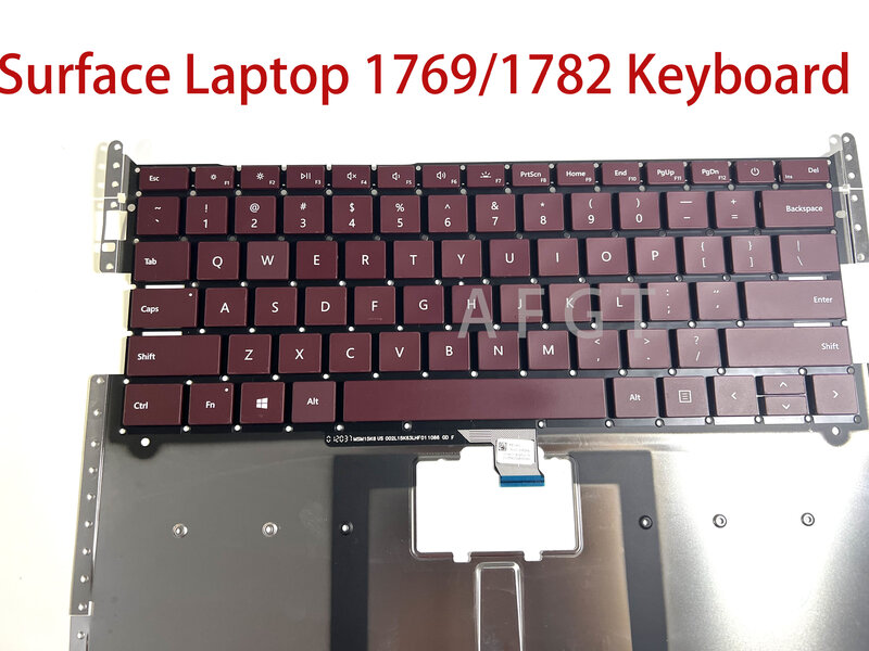 Nuevo para Microsoft Surface Laptop 1 2 computadora integrada inkeyboard 1769 1782 teclado único rojo vino US