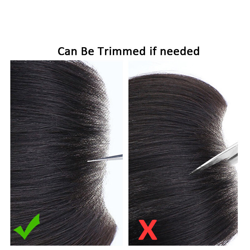 V Front Toupee Thin Skin PU 0.05-0.14mm V Loop Men Wig 6Inch 100% Indian Human Hair High Quality Men Capillary Prosthesis