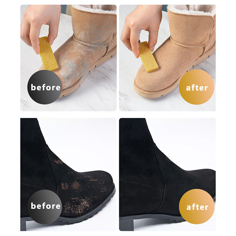 Gomma da cancellare in pelle scamosciata opaca per la cura delle scarpe detergente per scarpe in pelle
