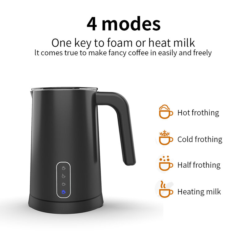 Elektryczny spieniacz mleka gorący i zimny spieniacz do mleka cieplej do Latte urządzenie do robienia piany mikser do kawy Cappuccino ciągnie elektryczny ekstraktor mleka