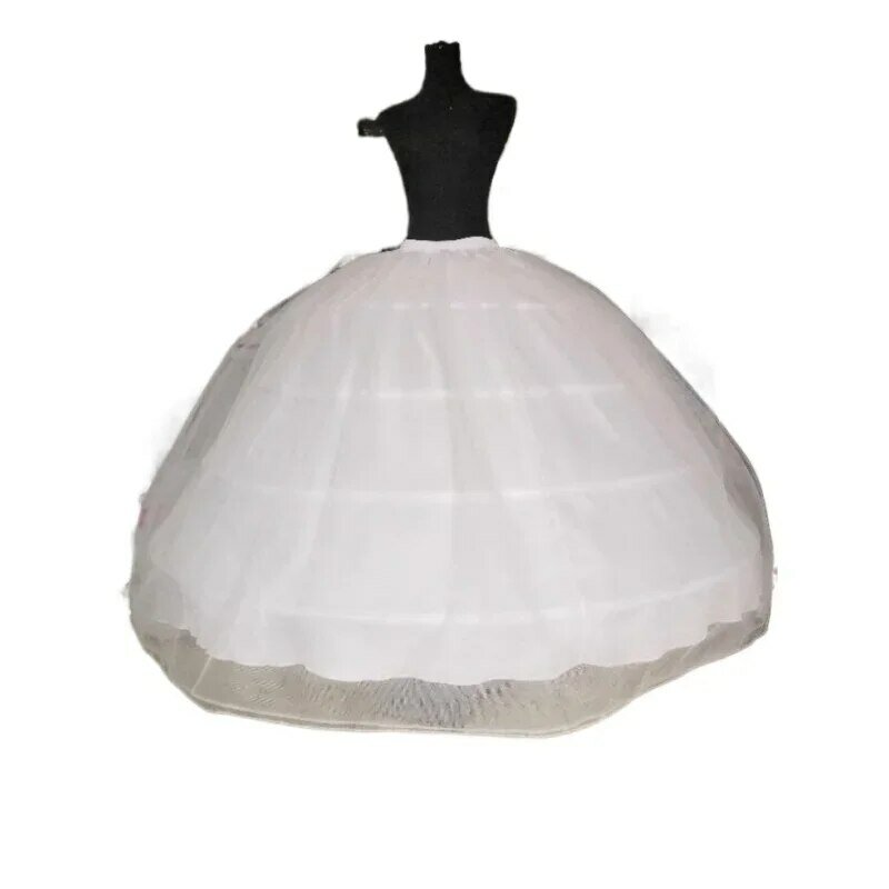 Neue heiße verkaufen 4 Reifen großen weißen Petticoat super flauschigen Krinoline Slip Unterrock für Hochzeits kleid Brautkleid auf Lager