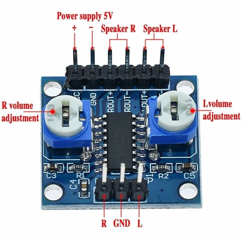 Channel PAM8406 Audio Board Amplifiers Board Amplifiers Module Stereo Amplifier Board With Volume Power Amplifiers Amplifiers