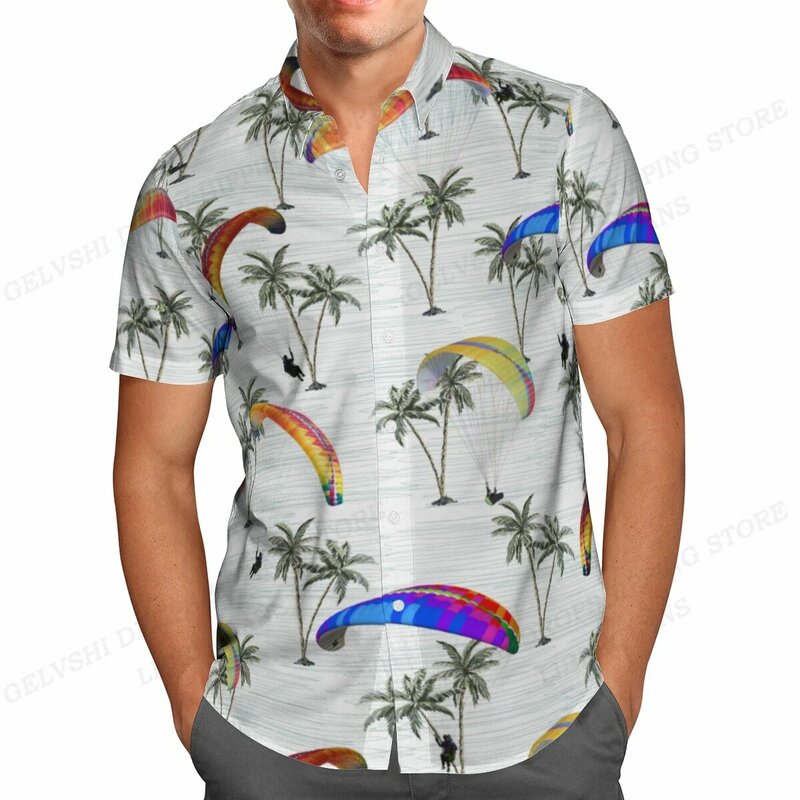 Camicie hawaiane estive camicia stampata pesce uomo donna camicetta manica corta moda uomo vocazione risvolto camicie spiaggia Camisas mare