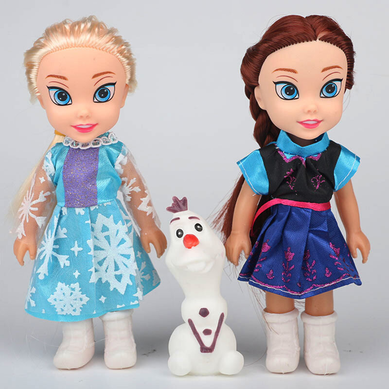 2022 Disney Speelgoed Frozen Prinses Anna Elsa Kristoff Sven Olaf Pvc Action Figures Model Poppen Kids Collectie Kerstcadeaus