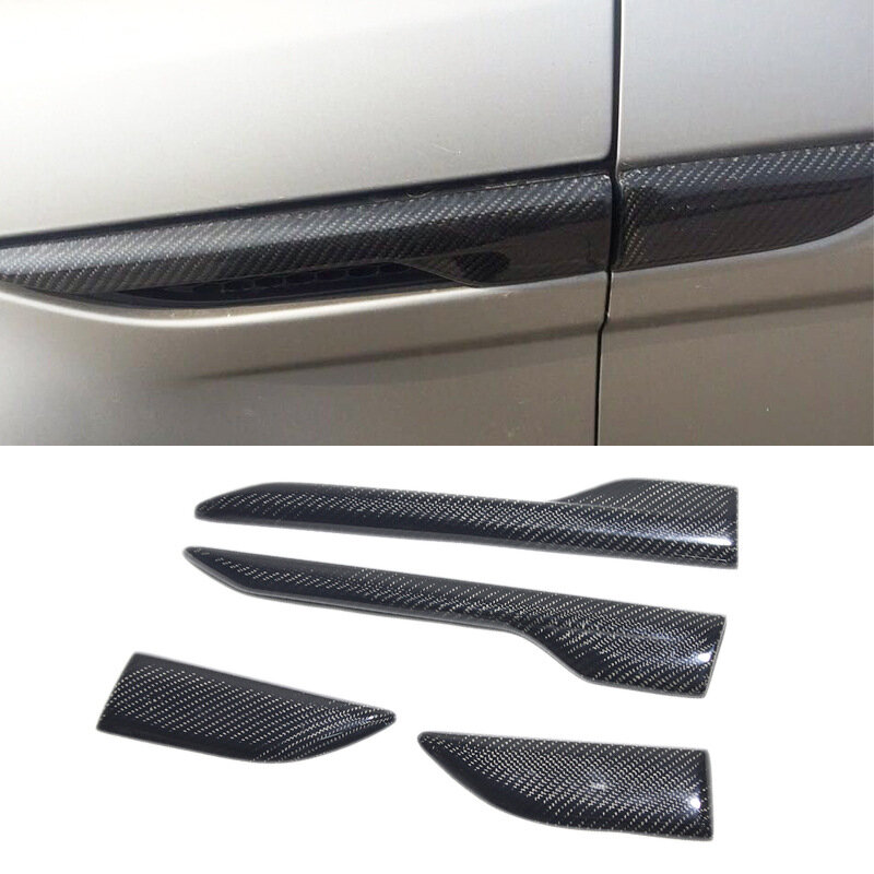 Fibra de carbono modificada capô de ventilação, painel de folhas, decoração lateral, acessórios do carro, Land Rover Evoque, 2014-2015
