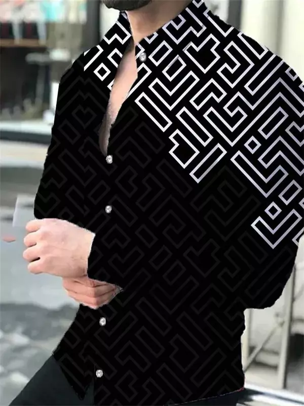 Модная Простая мужская рубашка в полоску с молнией, костюм с воротником-стойкой, удобный женский костюм на выпускной, новинка 2023