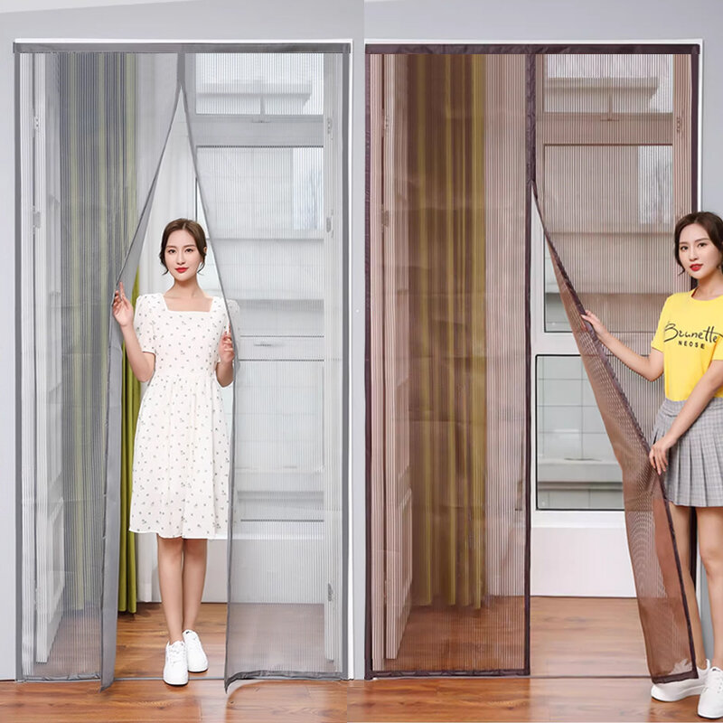 Magnetic mosquito net door custom Size door curtain mosquito door screen automatically turn off the invisible mesh mosquito nets