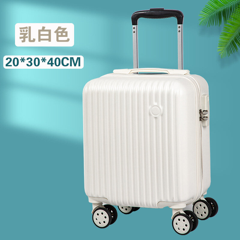 PLUENLI New Candy Color Boarding Bag Mini Luggage Women's Universal Wheel Password Suitcase Men's Suitcase