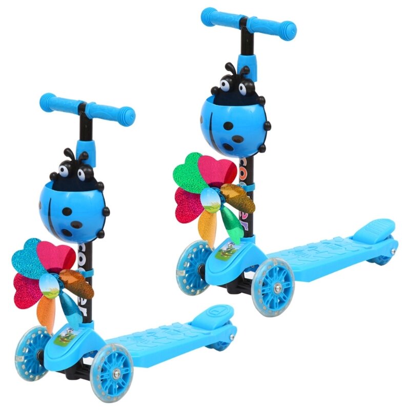 Mini juguete plástico, Scooter divertido, juguete plegable y altura ajustable