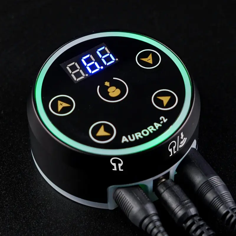 Professionele Aurora-2 Tattoo Voeding Adapter Daul Mode Switching Mini Touchpad Led Display Voor Tattoo Benodigdheden