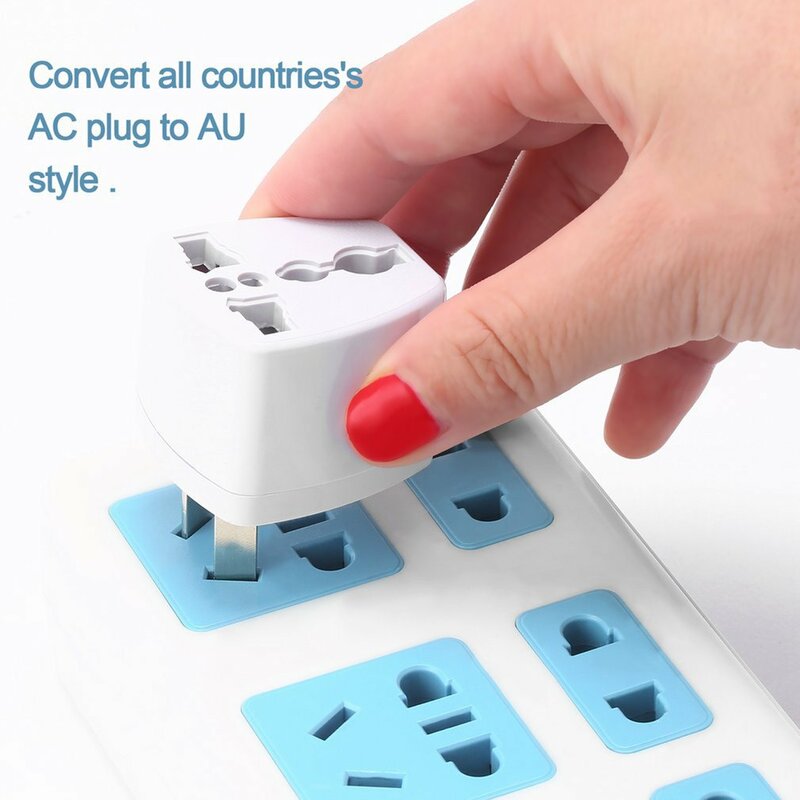 Universal Power Plug Adapter, Travel Plug Converter, AU, Nova Zelândia, Austrália, EUA, Reino Unido, UE, 3 Pin, 3 Pin