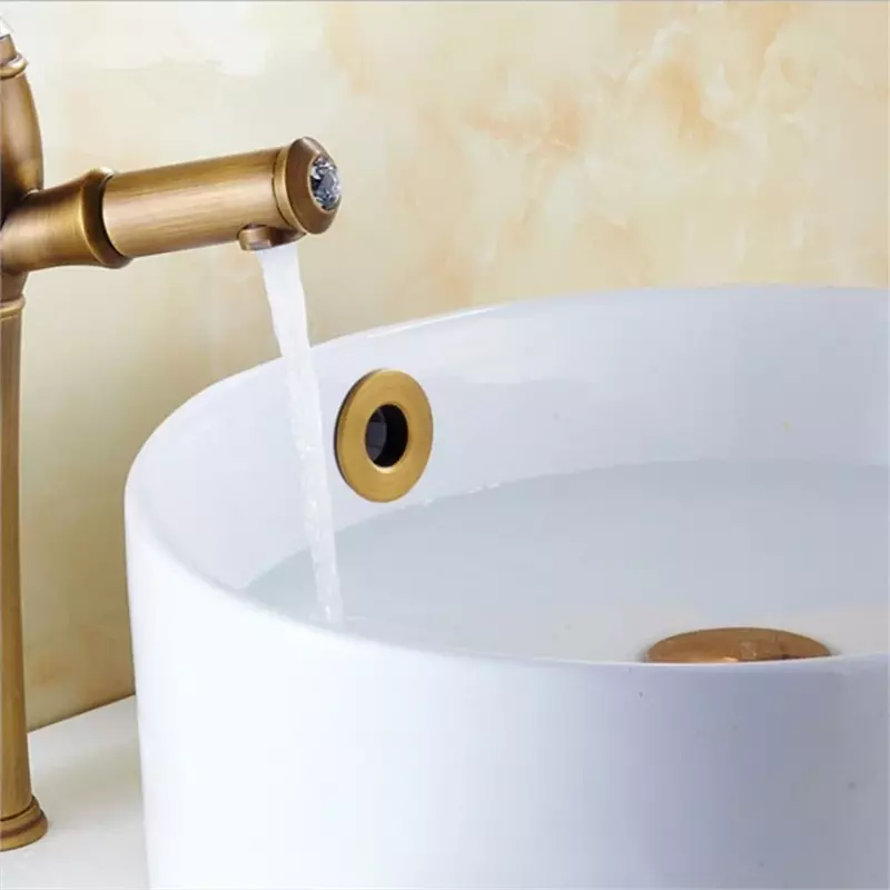 Cubierta de desbordamiento para lavabo de baño, tapa decorativa de Metal y cobre, anillo de desbordamiento, accesorios de grifo de bañera, 23-25mm, 2 unidades