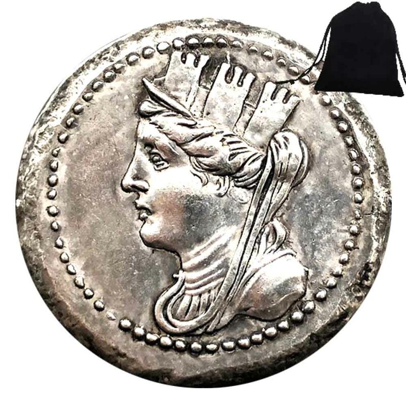 럭셔리 그레이트 그리스 멋진 왕관 여왕, 재미있는 3D 노벨티 커플 아트 동전, 행운의 기념 동전 포켓, 재미있는 동전 및 선물 가방