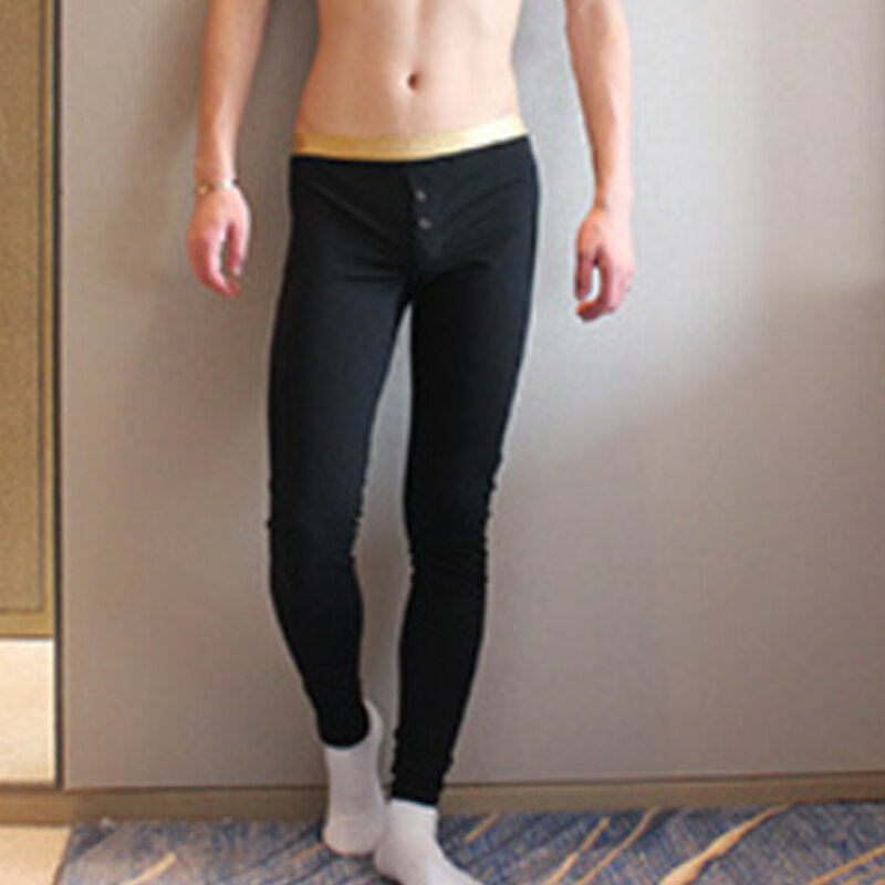 Męskie jesienne ciepłe warstwa podstawowa sportowe spodnie Fitness legginsy obcisłe spodnie do biegania bielizna termiczna męska wygodna męska ciepłe ubrania do noszenia po domu