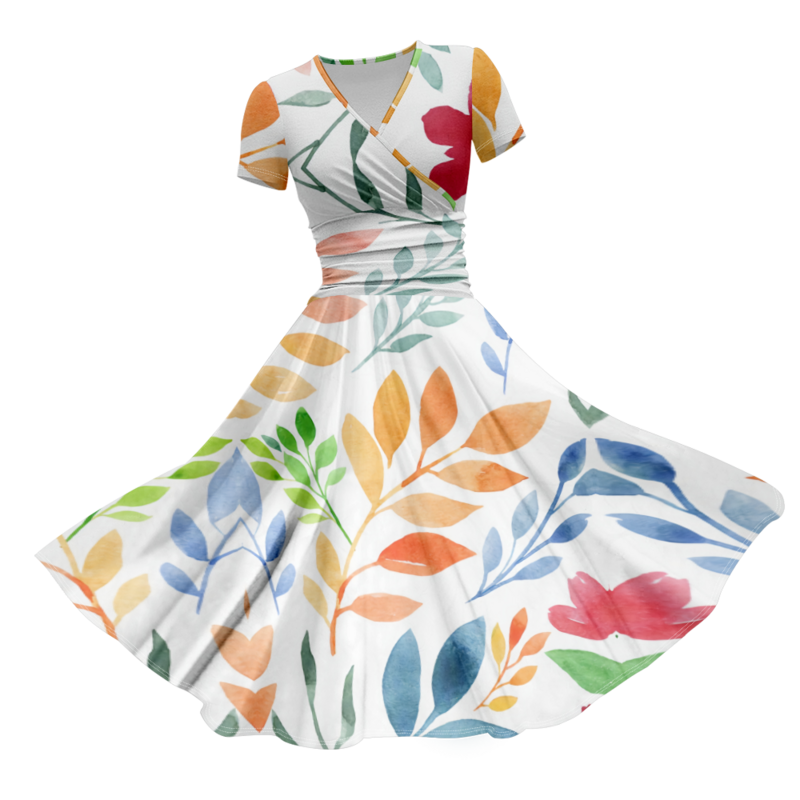 Gaun Musim Panas 2024 gaun Maxi cetak tanaman wanita gaun malam mewah wanita Vestido anak perempuan gaun baru jubah elegan