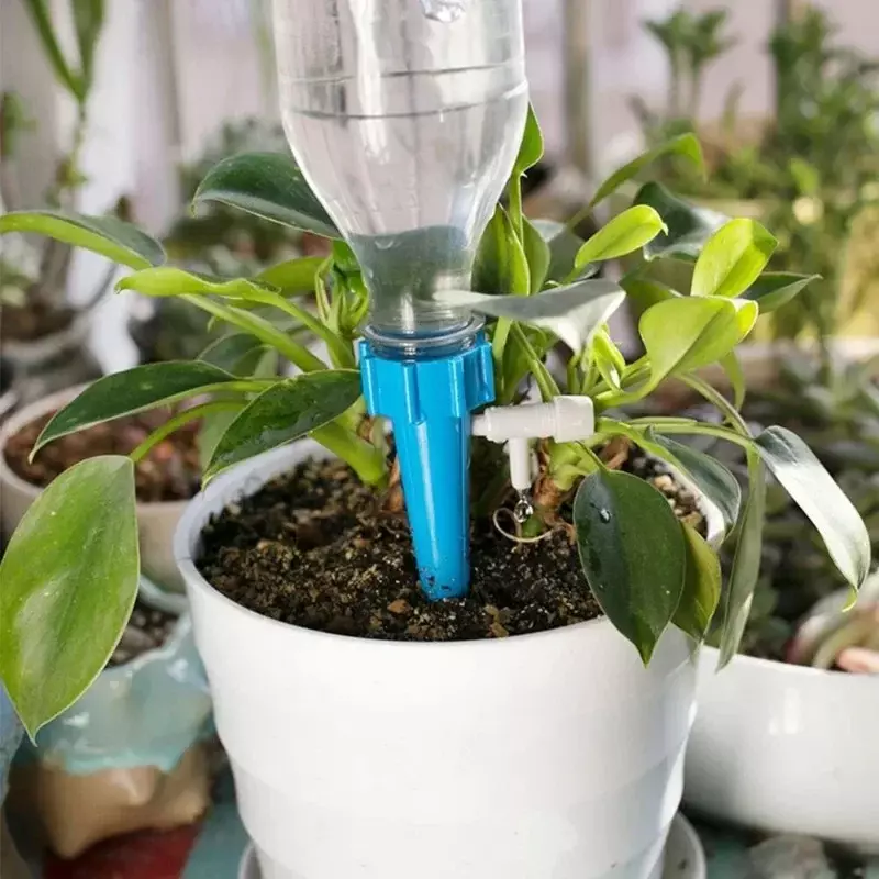1/12 Stuks Self-Watering Kits Automatische Bewatering Apparaat Instelbaar Druppelirrigatiesysteem Voor Bloemenplanten Tuin Watergift Benodigdheden