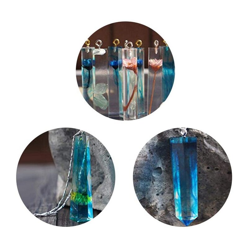 Pingente De Cristal De Polígono Para Fazer Jóias, Molde De Silicone Líquido, Artesanato Transparente, Presentes DIY, 1 Pc