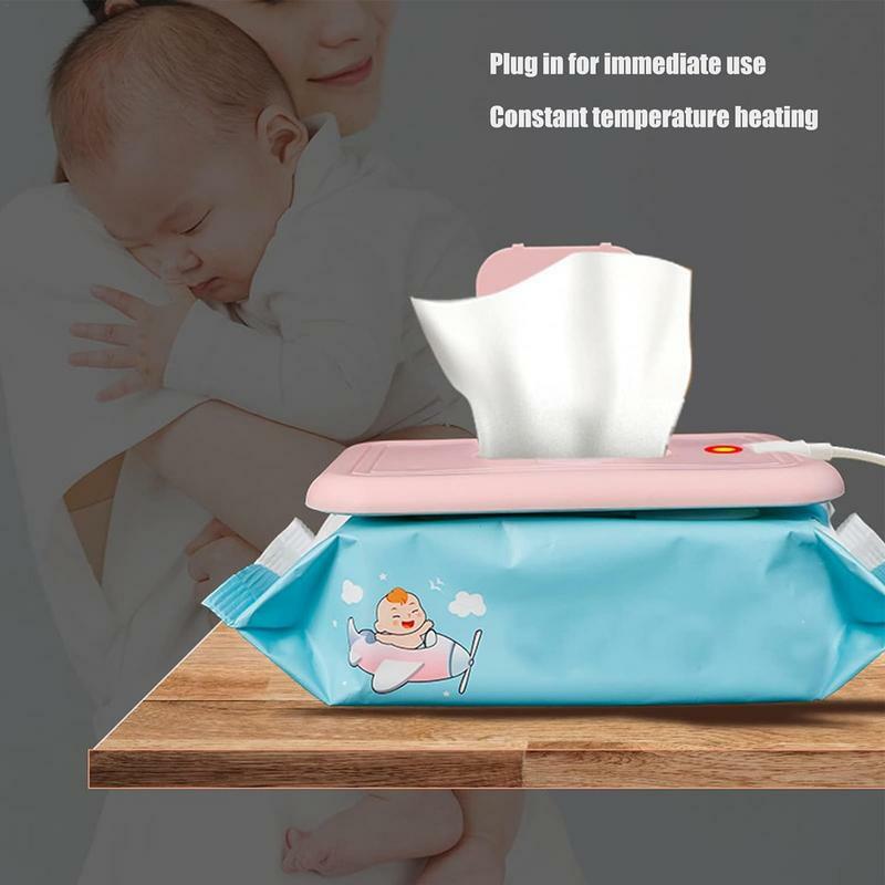 Baby Wipe Heating Box Cover tovagliolo Heater Thermal Warm Wet asciugamano Dispenser portatile Home Car Mini Tissue Paper Warmer Supplies