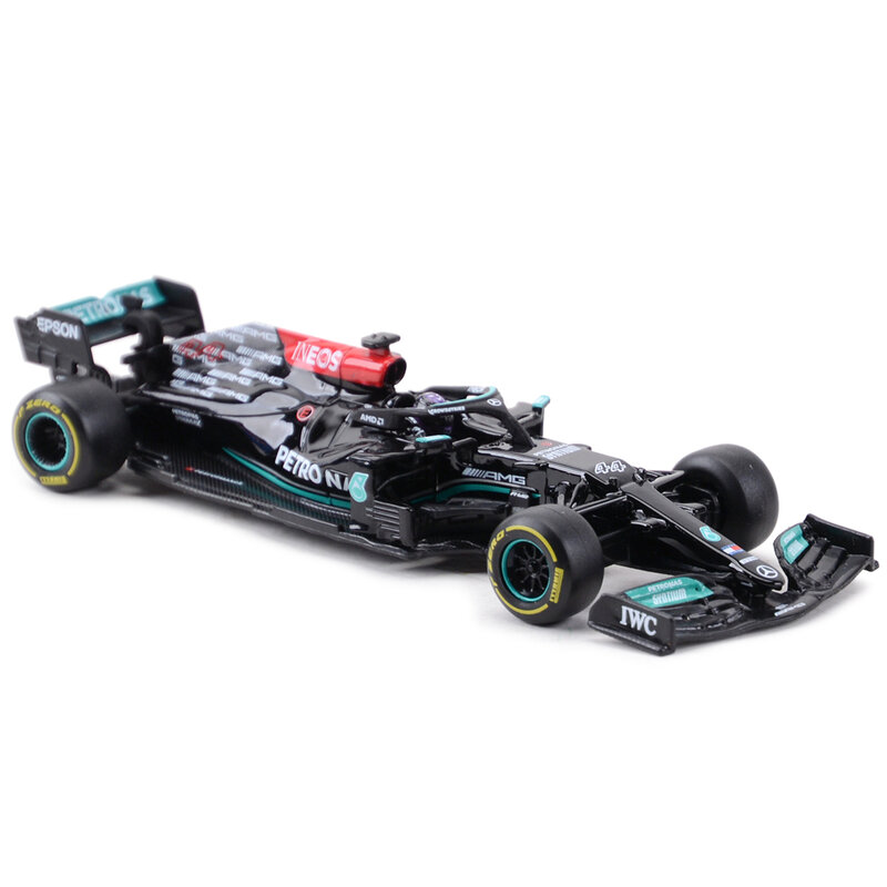 Bburago 1:43 Mercedes AMG 2021 W12 E Performance #44 statyczny Model odlewu stopu F1 wyścigowy samochód formuły