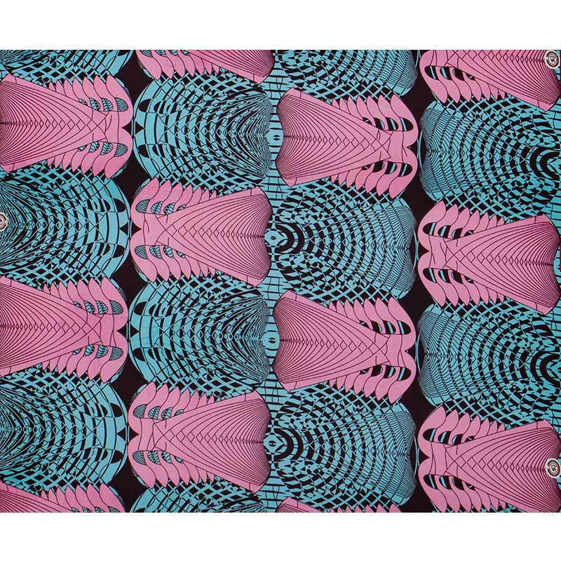 Kain lilin Afrika benar lilin blok Ankara Nigeria cetakan Batik kain berlubang Belanda Pagne 6yard untuk kain jahit 2023