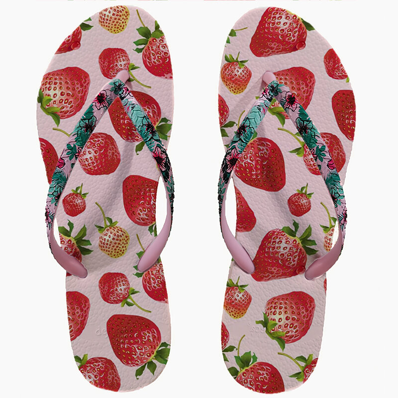Шлепанцы женские, Нескользящие сандалии для ванной, простая пляжная обувь на плоской подошве с принтом, модная индивидуальная одежда на лето
