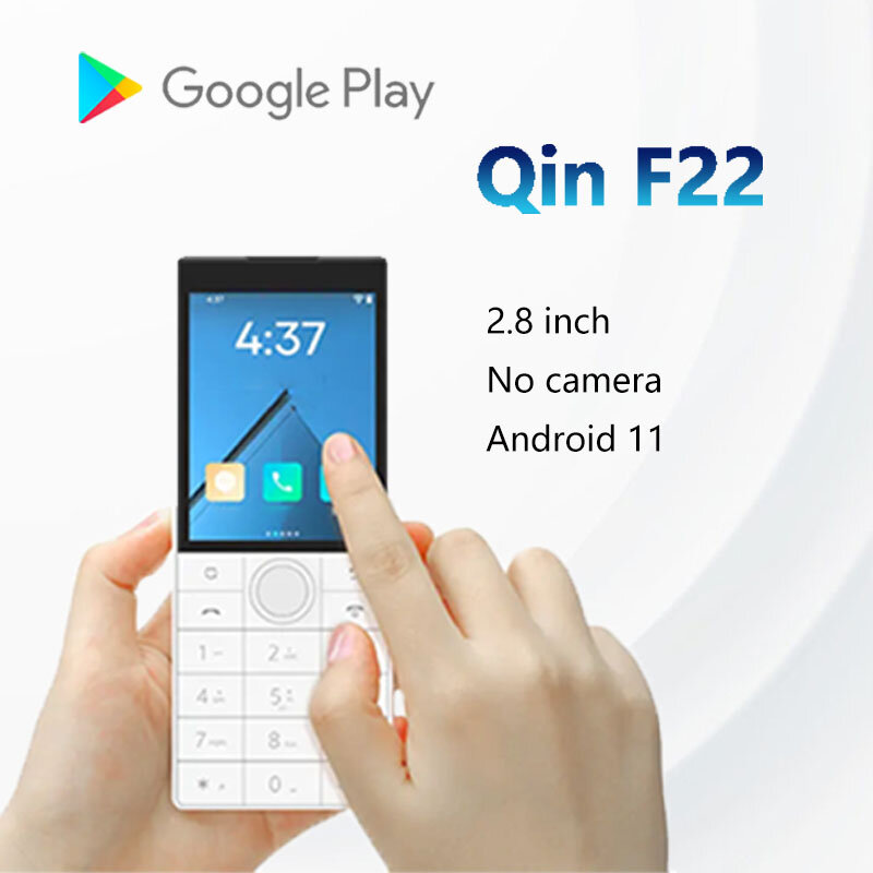 Qin F22 2.8-inch 4G supports Google WiFi Bluetooth, multi-language, buttons and touch screen smartphone