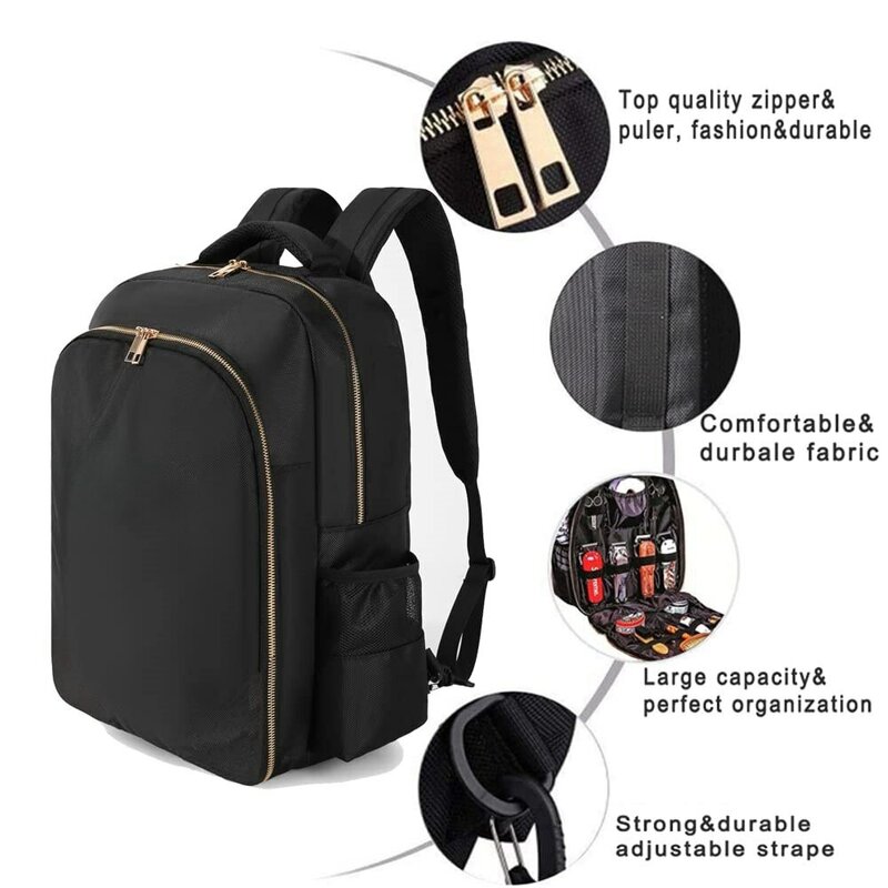 Рюкзак для парикмахерских принадлежностей, портативный органайзер для машинки для стрижки волос, сумка для инструментов, Вместительная дорожная сумка, салонная сумка на плечо для хранения