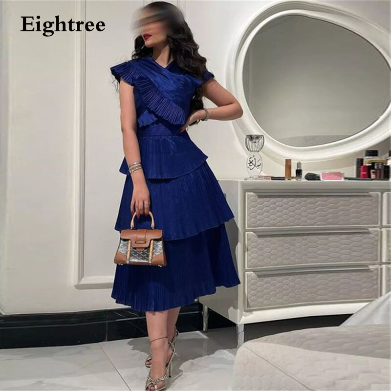 Eighree-vestidos De graduación Vintage De Arabia Saudita, Vestidos De Noche De Dubái, azul marino, vestidos De fiesta De ocasión Formal