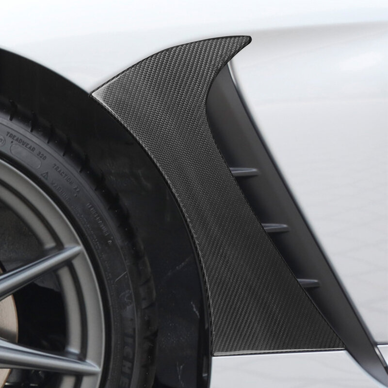 Material de fibra de carbono preimpregnado, pegatinas de guardabarros de rueda delantera para Toyota GR86 2022-2023
