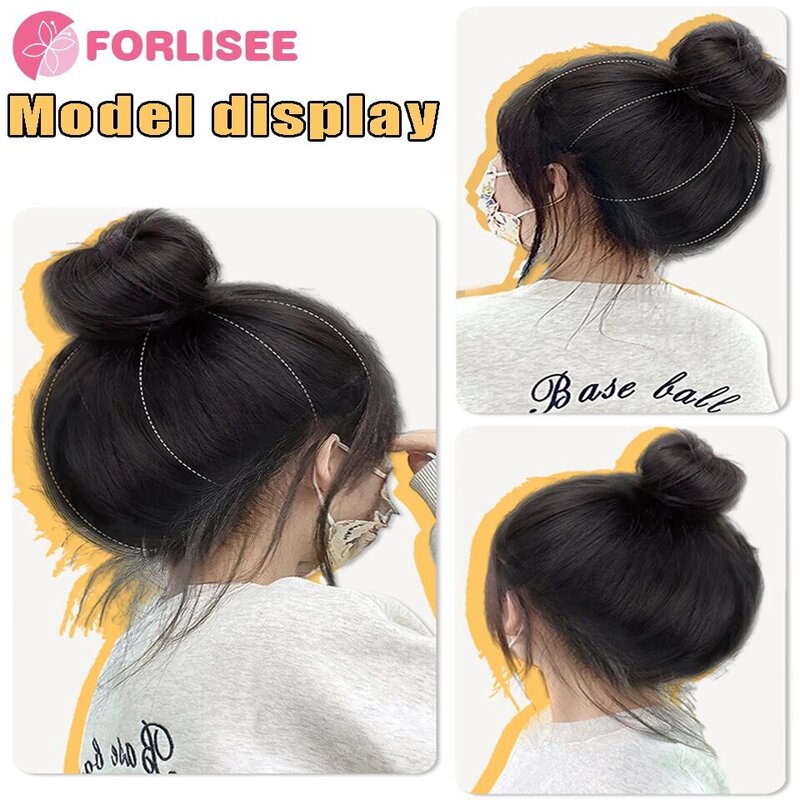 FORLISEE Maruki Head Wig Bag Women's Pomelo Skin Hair Pan Magic Tool Increase Hair Volume Fluffy Pan Hair Circles